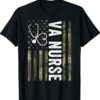 VA Nurse Camouflage American Flag Patriotic Nurse Week 2022 Shirt