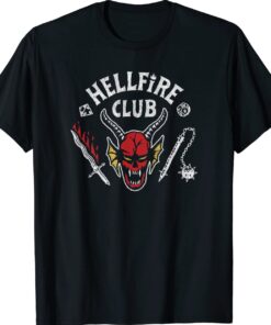 Stranger Things 4 Hellfire Club Skull & Weapons Shirt