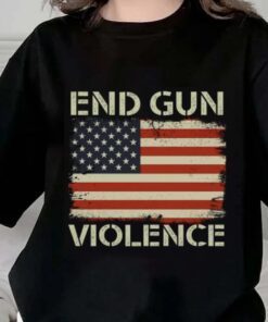 End Gun Violence Stop Gun Violence Uvalde US Flag Shirt