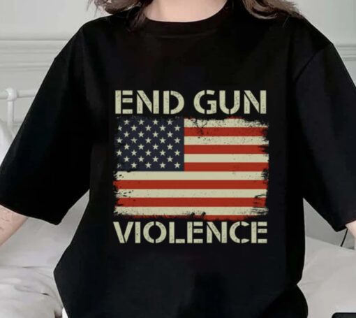 End Gun Violence Stop Gun Violence Uvalde US Flag Shirt