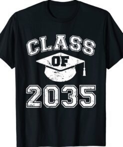 Class Of 2035 Grow With Me Graduation First Day of School Shirt