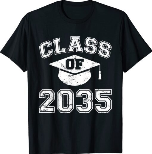 Class Of 2035 Grow With Me Graduation First Day of School Shirt