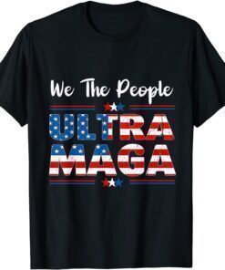 Ultra MAGA Anti Biden US Flag Pro Trump Shirt
