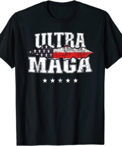 Ultra MAGA Anti Biden US Flag Pro Trump We The People Shirt