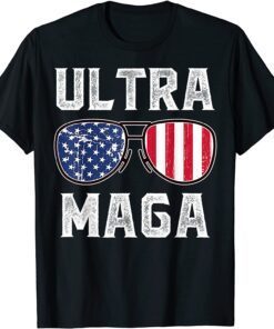 Ultra Maga Anti Joe Biden Ultra Maga Vintage American Flag 2022 Shirt