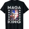 Ultra Maga King Trump Vintage American US Flag Anti Biden Shirt