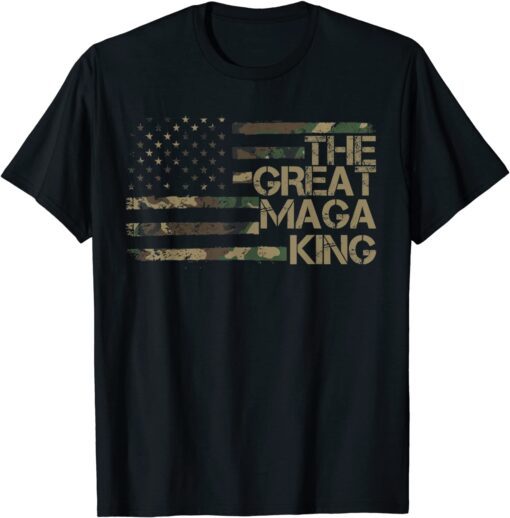 Ultra Maga The Great MAGA King Pro Trump American Flag Shirt
