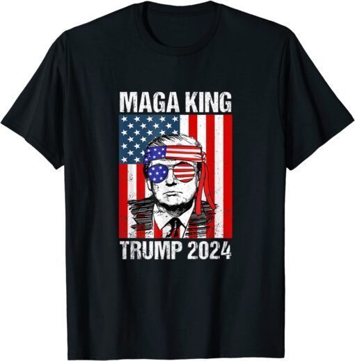 Ultra-Maga The Great Ultra MAGA King Trump Flag 4th July 2022 Shirt