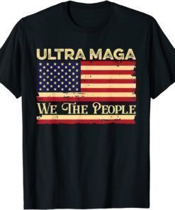 Ultra Maga Vintage American Flag Ultra-Maga Retro Shirt