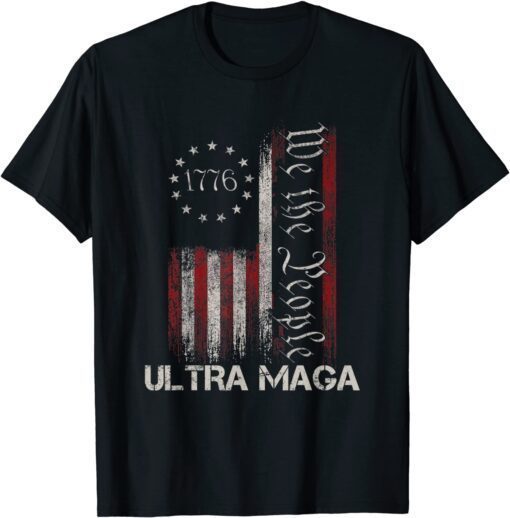 Ultra Maga Vintage American Flag Ultra-Maga US Flag Shirt