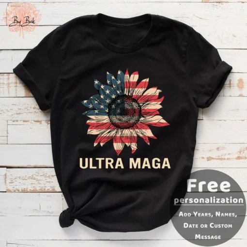 Vintage Donald Trump Ultra Maga US Flag Shirt