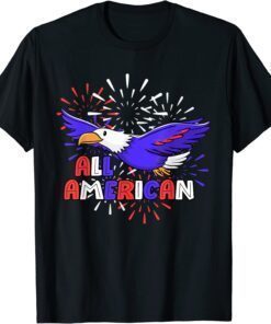 All American Patriotic 4th of July Eagle Fireworks Shirt