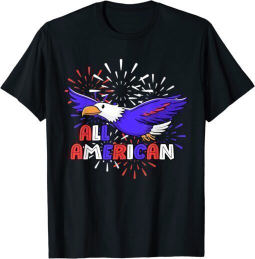 All American Patriotic 4th of July Eagle Fireworks Shirt