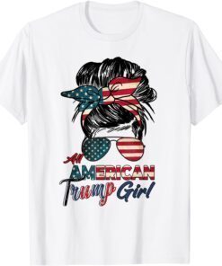 All American Trump Girl US Flag July 4th Patriot Republican Shirt