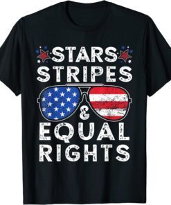 Aviator USA Flag Sunglasses Stars Stripes Reproductive Right Shirt