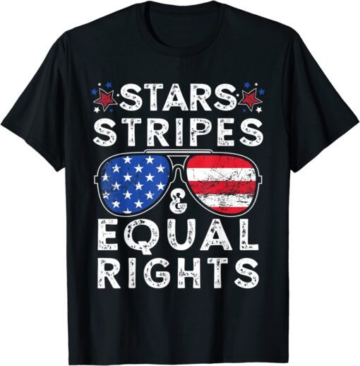 Aviator USA Flag Sunglasses Stars Stripes Reproductive Right Shirt