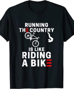 Biden Falling Off His Bicycle Biden Falls Off Bike Meme Shirt