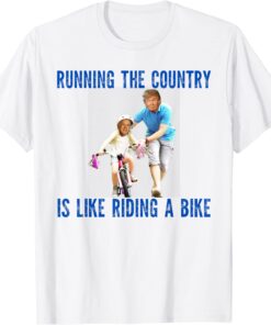 Biden Falls Off Bike Joe Biden Falling Off His Bicycle Tshirt