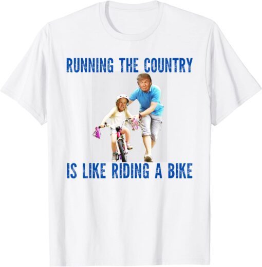 Biden Falls Off Bike Joe Biden Falling Off His Bicycle Tshirt