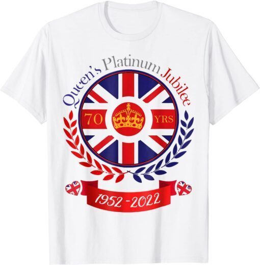 British Queen Monarchy Platinum Jubilee Union Jack Flag Shirt