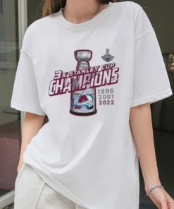 Colorado Avalanche 3X NHL Stanley Cup Champions Shirt