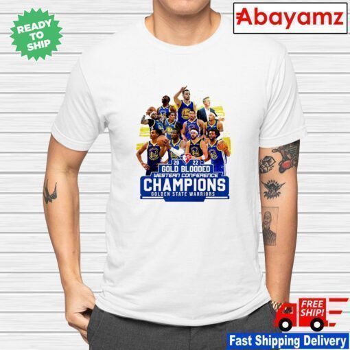 Golden State Warriors 2022 Gold Blooded Western Conference Champions shirt