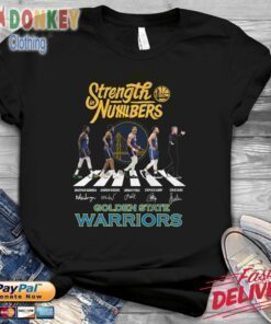 Golden State Warriors strength numbers abbey road signatures 2022 shirt