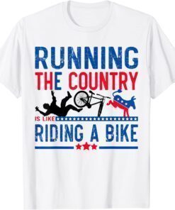 Running The Country is Like Riding A Bike Joe Biden Vintage Shirt