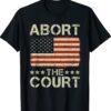 Abort The Court Vintage American Flag Reproductive Rights Shirt