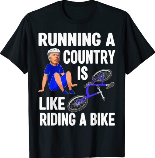 Biden Falls Off Bike Joe Biden Falling Off His Bicycle Biden Shirt