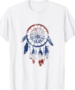 Patriotic Dream Catcher Red White Blue Native American Shirt