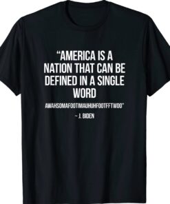 America nation defined in a single word Funny Biden Shirt