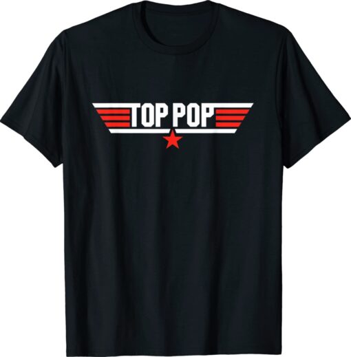 Top Pop Cool 80s 1980s Grandpa Dad Father's Day Shirt