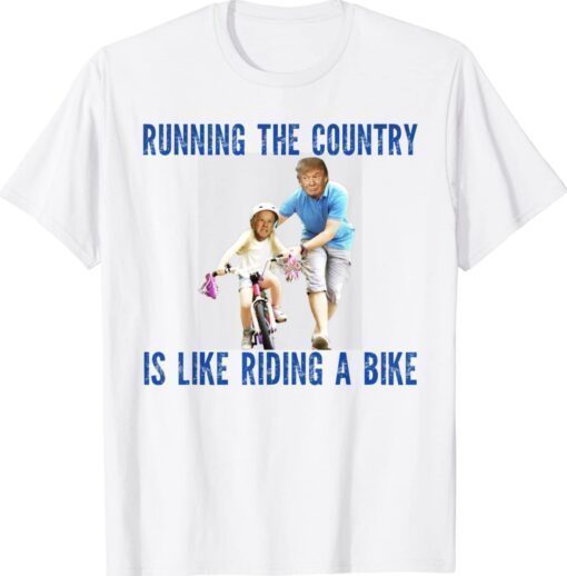 Biden Falls Off Bike Funny Joe Biden Falling Off His Bicycle Shirt