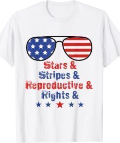 Stars Stripes Reproductive Rights Usa Flag 4th Of July Shirt
