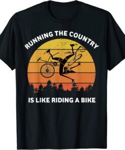 Vintage Joe Biden Running The Country Is Like Riding A Bike Shirt