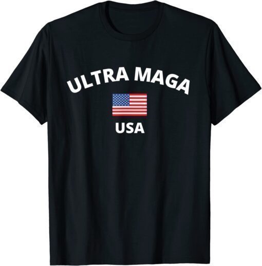 Ultra Maga Proud Anti Biden US Flag Pro Trump 2024 Election T-Shirt