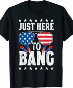 Fourth of July 4th of July I'm Just Here To Bang Patriotic T-Shirt