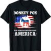 Donkey Pox The Disease Destroying America USA Flag Donkeypox T-Shirt