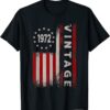 50 Year Old Gifts Vintage 1972 American Flag 50th Birthday Gift Shirts