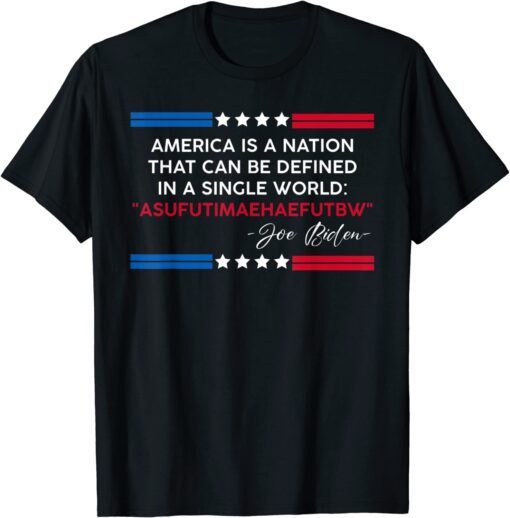 Biden America Is A Nation Defined In Single Word 2022 T-Shirt