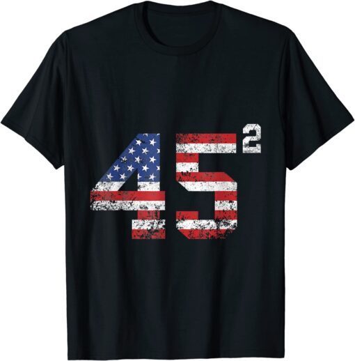 Trump 2024 45 Squared Second Term USA Vintage T-Shirt