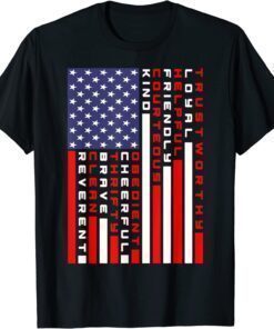 American Flag Scouting Law 2022 T-Shirt