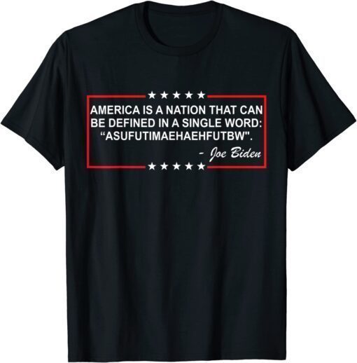 Funny Biden America Is A Nation ... Defined In Single Word T-Shirt