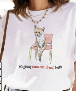 Fox Existential Dread It’S Giving Existential Dread Bestie T-Shirt