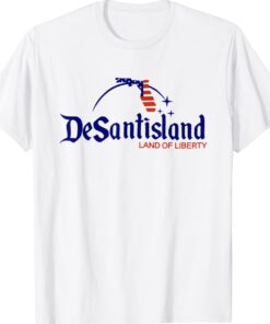 DeSantisLand Land State of Liberty Florida Map Patriotic Shirt