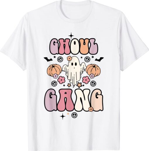 Ghoul Gang Ghost Boo Floral Spooky Vibes Halloween Shirt
