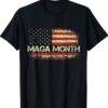Vintage Old Happy MAGA Month Patriotic American Flag Trendy Shirt