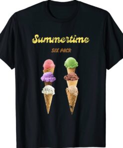 SUMMERTIME SIX PACK ice cream FUNNY Shirt