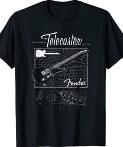 Fender The Original Telecaster Guitar Schematic Poster Shirt